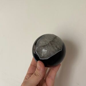 Black and Gray Decorative Sphere